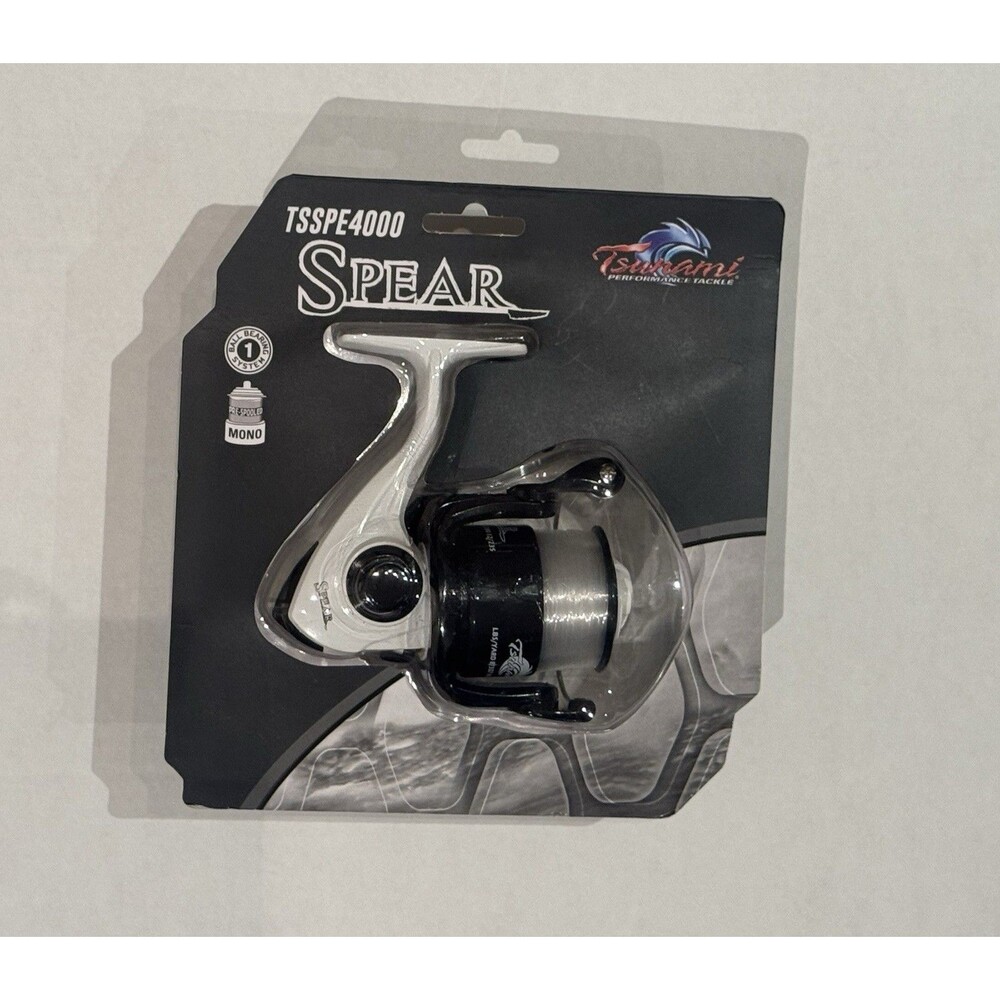 Tsunami Spear TSSPE4000 Lightweight Fishing Reel Prespooled 12Lb. Mono NEW